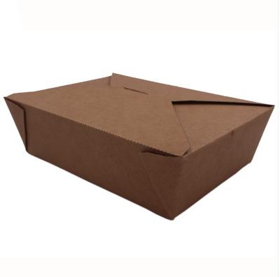 China Wholesale Disposable Custom Biodegradable Paper Packaging Box Primary Color Fast Food Takeout Box for sale