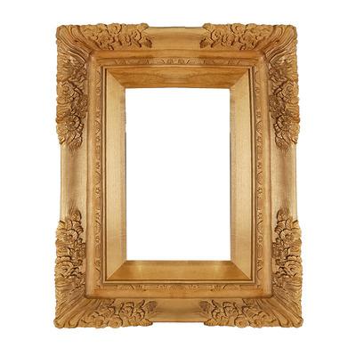 China High-end intricate large-size exhibition pure solid wood museum frame retro European classic gold leaf frame oil painting frame pure hand-carved for sale