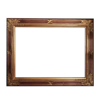 China High-end intricate large-size exhibition pure solid wood museum frame retro European classic gold leaf frame oil painting frame pure hand-carved for sale