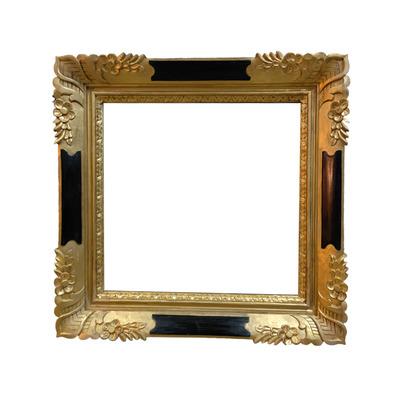 China High End Custom Handmade Carved Classic Picture Frame Gold Leaf European Art Oil Painting Frame Museum Exhibition Wall Picture Frame ATF for sale