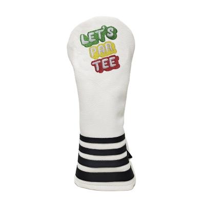 China Durable High Quality Waterproof Colorful Letter Golf Driver Headcovers With Embroidery OEM OEM PU Wooden Head Cover Sets for sale