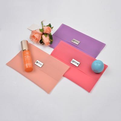 China Wholesale Washable Eco-friendly Colorful Women Lady Customized Waterproof Durable Pink Clear Silicone Cosmetic Packaging Bag for sale