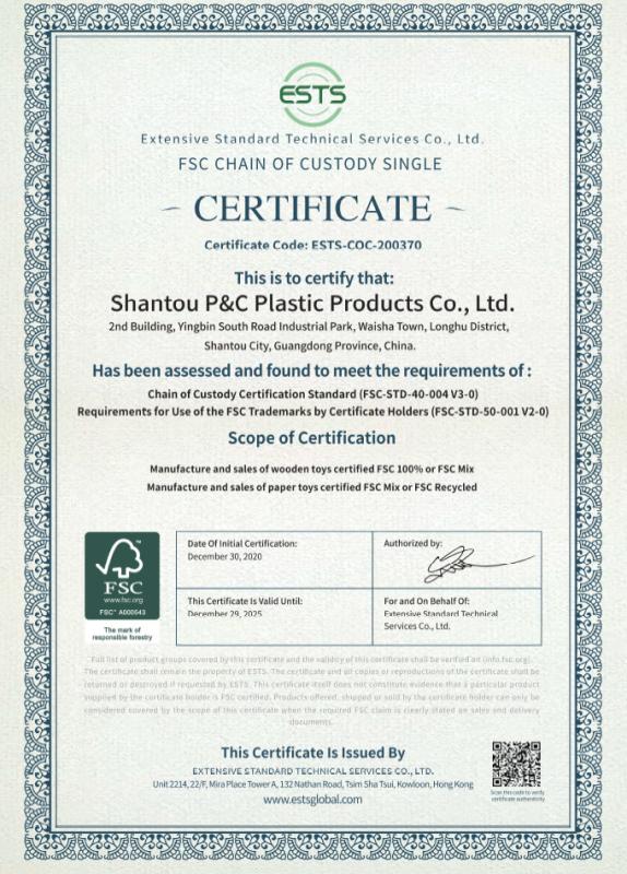 FSC - Shantou P&C Plastics Co., Ltd.