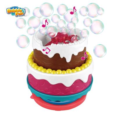 China Lights and Portable Automatic Happy Birthday Song Bubble Machine with Lights and Happy Birthday Song, Celebration Cake Birthday Toy for Kids for sale