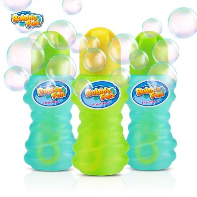 China Indoor Outdoor and Travel Theme Parties 3 PCS Soap Bubble Solution Set Blowing Toy for Kids 4 Ounce Portable Bubble Bottle Non-Toxic Bubble Water Included for sale