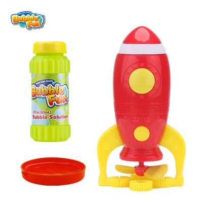 China Easy-Handle Bottle Toys Factory Wholesale Bubble Rocket 2 Ounce Bubble Solution Included Electric Kid Toy Blower Bubble Maker Toy for sale