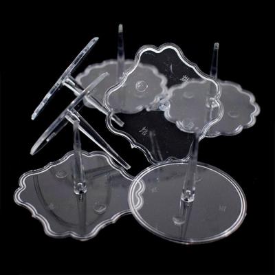 China Cake Decortion Cake Topper Plastic Transparent Bottom Board For Figure Birthday Cake Decoration for sale