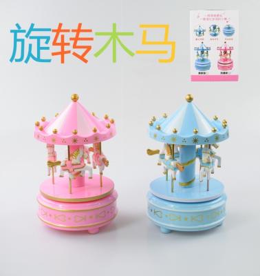 China HOT SALE Cake Carousel Wind-Up Music Box Amusement Toy Children's Birthday Gifts Cake Topper Cake Decoration for sale