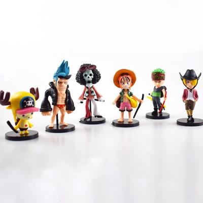 China PVC Customized Japanese Anime Statue 6pcs Japanese Anime Character Toy for sale