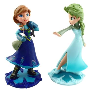 China PVC Cake Topper 2 Pieces Cake Decoration Birthday Party Toy PVC Frozen Princess for sale