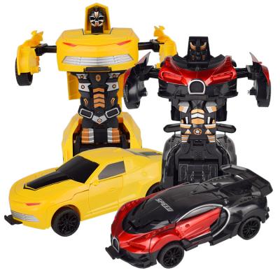 China Toy Deform robot diecast vehicle transform robot car toy for kids birthday cake decortataion boy deformation for sale