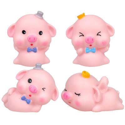 China Cute Animal Custom Vinyl Sitting Sleeping Toys/Pig Cake Party Birthday Cake Decoration 4 Style Vinyl Cute Sitting For Baby for sale