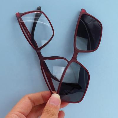 China Clip On Sunglasses Fashion Eyewear Glass Removable Custom Sunglasses Clip On Glass Frame Glass for sale