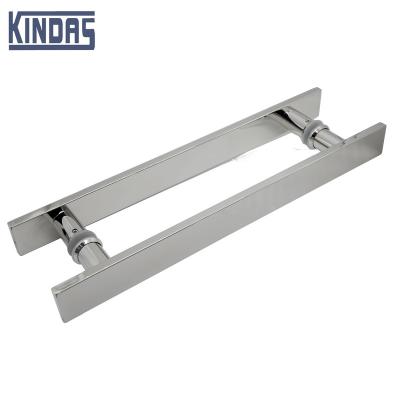 China High Quality Square Glass Door Stainless Steel Tube Glass Door Handle Door Hardware for sale