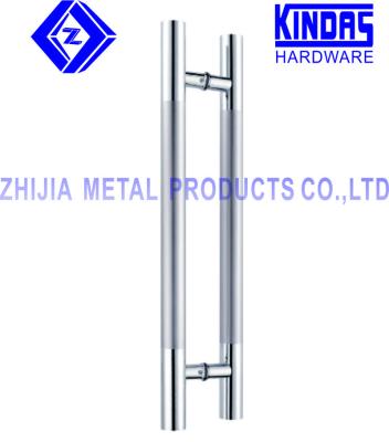 China 304 sus/H Stainless Steel Commercial Glass Door Handle Double Side Door Pull Commercial Glass Type for sale