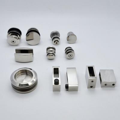 China Modern 304 Stainless Steel Frameless Glass Sliding Door Hardware for sale