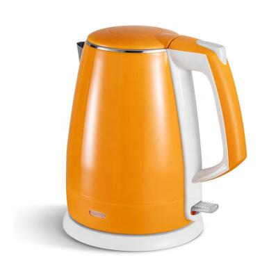 Cina Factory Customized 360 Degree Rotation Base Supplying Small Double Wall Tea Kettle Cordless Electric Hot Water Kettle 1.8L in vendita