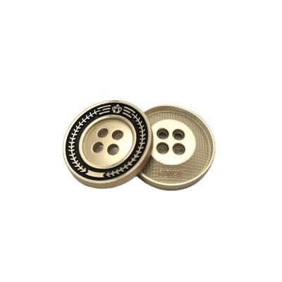 China High End Durable Frosted Hand Sewn Custom Gold Button Shirt Button Logo Metal Button Sewn Coat for sale