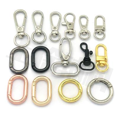 China Fashion Wholesale Custom Metal Lobster Clasp Multiple Sizes Rotary Trigger Hook Key Chain for sale