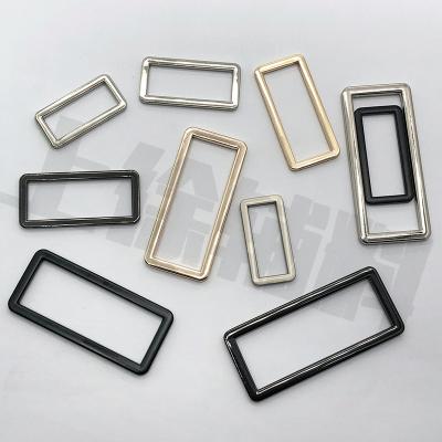 China Eco - Friendly Wholesale Luggage Handbag Accessories Alloy Inner Diameter 40mm Black Rectangular Buckle for sale