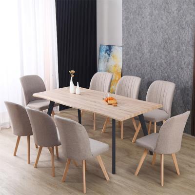 China Other modern home furniture restaurant solid wood dinning room tables and chairs sets wooden kitchen dining table set for 8 seater for sale