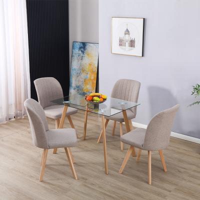 China Other modern home furniture restaurant room chairs sets meja makan besi cafe glass kitchen dining table set for 4 seater for sale