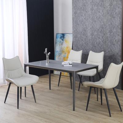 China Strong modern home furniture restaurant dinning room tables and chairs sets stone kitchen dining table set for 6 seater for sale