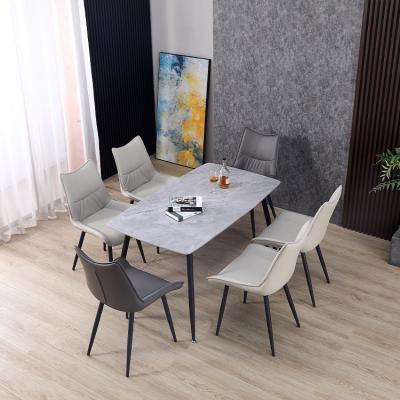 China Other modern home furniture restaurant dinning room tables and chairs sets ceramic kitchen dining table set for 6 seater for sale