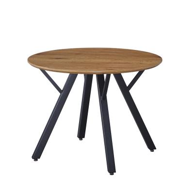 China Modern Classic kitchen table coffee table wood top chaises dining table with metal legs for sale