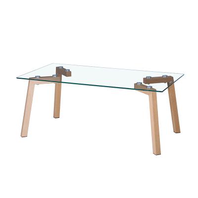 China Convertible Free sample home furniture modern cheap rectangle glass top  coffee table for sale