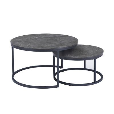 China Convertible 2022 New style coffee table combination minimalist Italian style marble top coffee table set for sale