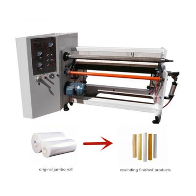 China Easy and quick single operation for loding / unloading single shaft blanking / double sided adhesive tape rewinding machine for sale