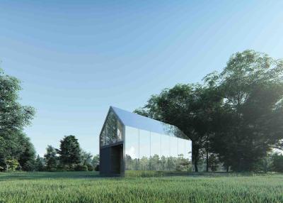 Chine 1 Chambre préfabriquée gris-foncé en bois de chambre à coucher, deux petites maisons préfabriquées modernes de couches à vendre