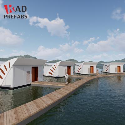 China Rad modulaire luxe airbnb prefabriceerde huis van het de stijl het prefab drijvende chalet van het eilandhotel Te koop