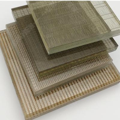 China Dekoration Art Fabric Laminated Glass With Mesh Interlayer zu verkaufen