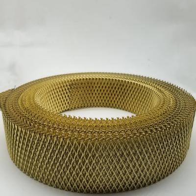 中国 2mm X4mm Aperture Flatten Expanded Brass Mesh For Room Shielded 販売のため