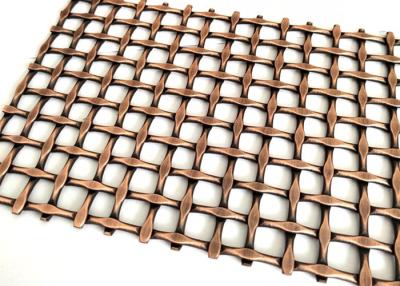 China Kent Design Decorative Metal Mesh Grilles Flat Single Crimp Wire Grille Fabric for sale