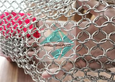 China Chainmail soldó con autógena el metal Ring Mesh For Facade Decoration de Pvd en venta