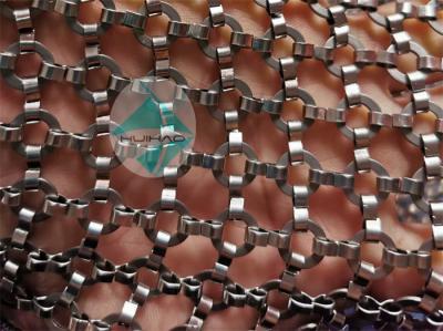 China Chainmail-Ring-Maschen-Drapierung Metall mit 1,5 x15mm Messingfarbfür Fenstergitter zu verkaufen