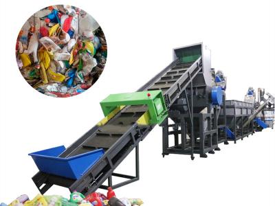 China Plastikwiederverwertungslinie HDPE Flaschenreinigung 2000kg/H 280kw, die Linie aufbereitet zu verkaufen