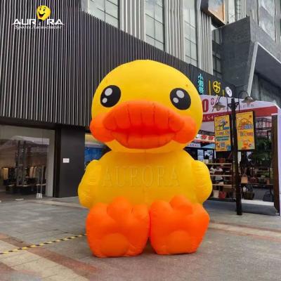 China Outdoor Riese Aufblasbare Gelbe Ente Spielzeug Oxford / PVC Cartoon Charakter zu verkaufen