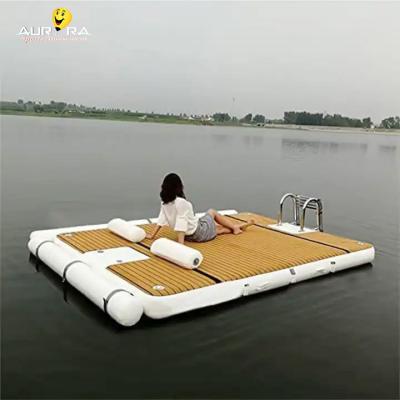 China Sonnenbaden aufblasbare Dockplattform PVC aufblasbare Sportboote Yachtdock zu verkaufen