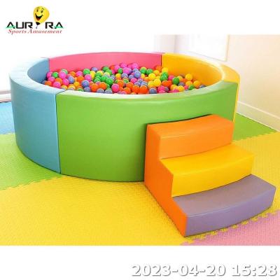 China Orange Round Ball Pit Pool Game Playground Children Slide Indoor Soft Play for sale