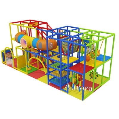 China Great Rainbow Theme Amusement Park Kids Play Area Indoor Playground Party Rental Te koop