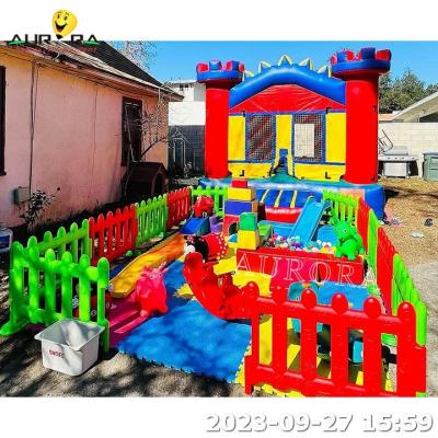 China Party Rental Soft Play Equipment Inflatable Bounce House Kids Ball Pit Playground for sale