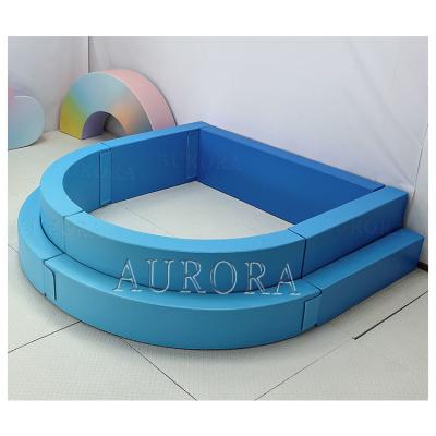 China Cyan Blue Ball Pit Kinderen Soft Play Equipment Spelfeest Kleurrijke Wolken Arch Te koop