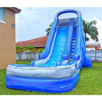 Cina Scivolo idraulico gonfiabile con piscina per bambini PVC Blu Corridoio del cortile scivolo idraulico 22 piedi in vendita