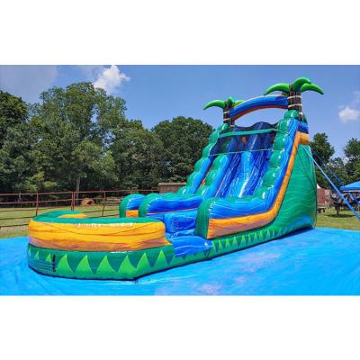 Κίνα Inflatable Water Slide Bouncehouse Kids Birthday Party Double Sides With Pool προς πώληση