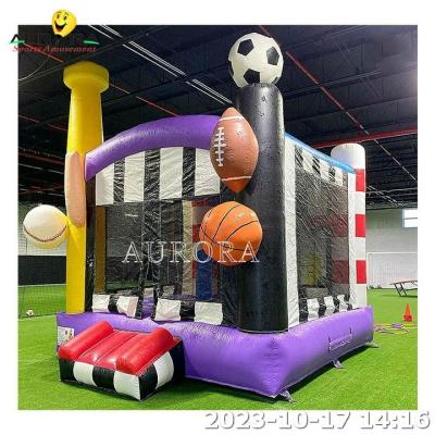 China Bounce House Kids Inflatable Party Jumping Castle With Soccer Goal Factory Price à venda