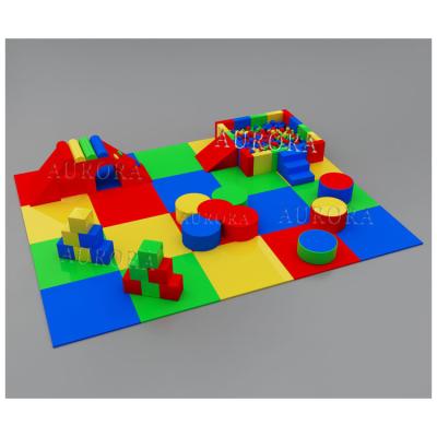 China Soft Play Huurapparatuur Soft Klimglijbaan Play Kleurrijke schuimblokken Set Te koop